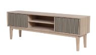 CASØ Broholm XL-TV-benk hvitoljet eik med lamelldører