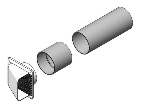 Nordpeis veggjennomføring til friskluftsett