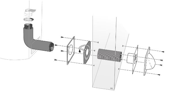 Nordpeis friskluftstilførsel Ø67 mm  