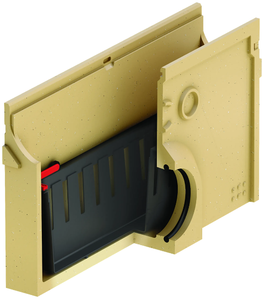 Sandfang ACO Euroline 2.0 uten rist,  med utløp- 0,5 m