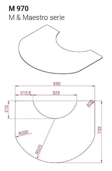 Lotus Maestro og M-serie - Formgulvplate i klart glass