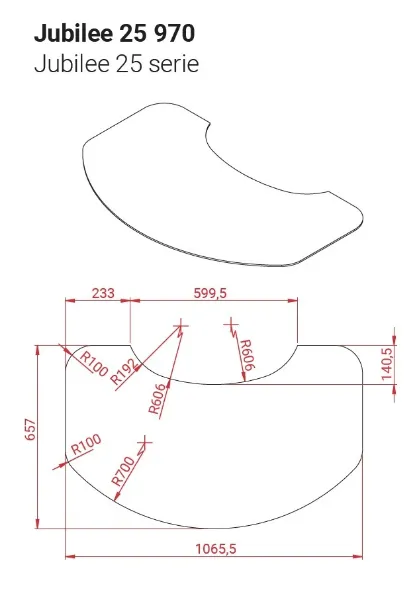 Lotus Jubilee 25 - Formgulvplate