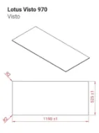 Lotus Visto - Formgulvplate i klart glass
