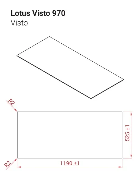 Lotus Visto - Formgulvplate i klart glass