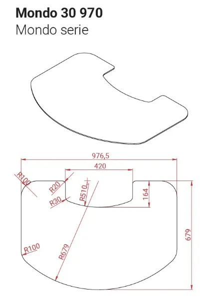 Lotus Mondo - Formgulvplate i klart glass