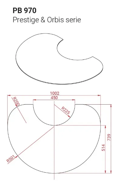 Lotus Prestige og Orbis - Formgulvplate i klart glass