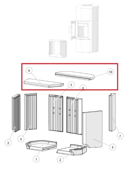 Røykvendeplate komplett til Lotus M-serie, fra aug. 2020