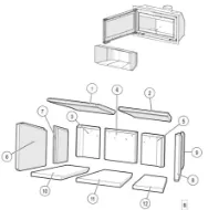 Lotus H470W - RD - Brennplatesett skamol komplett