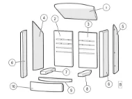 Brennplatesett komplett til Lotus Prio uten sidevindu