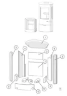 Brennplatesett komplett til Lotus Mira og Liva med sideglass