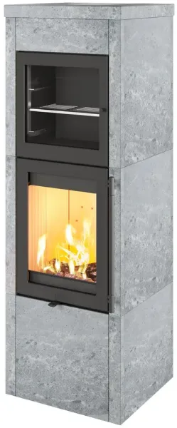 Lotus QM40 kleberstein med bakeovn og sort dør