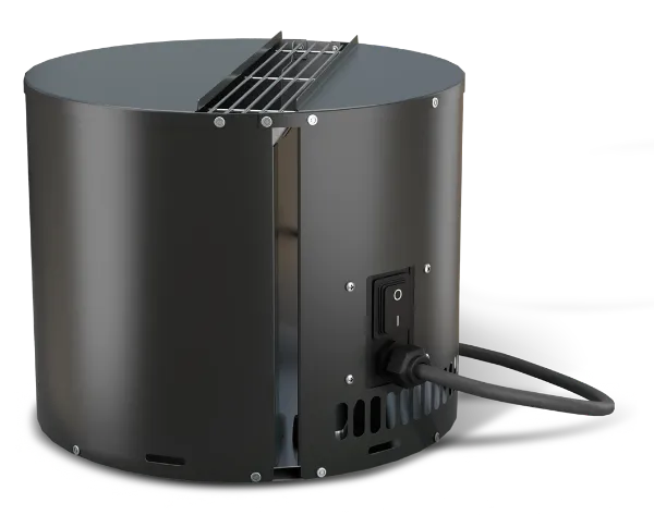 Draftbooster røyksuger sort