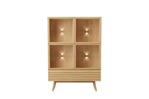 Casø 777 highboard 124x177x40 cm naturoljet eik