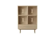Casø 777 highboard 124x177x40 cm hvitoljet eik