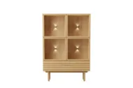 Casø 777 highboard 124x177x40 cm naturoljet eik