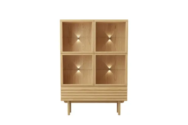 Casø 777 highboard 124x177x40 cm naturoljet eik