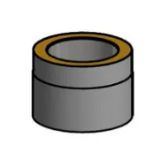 Isolert røykrør 15 cm Ø150mm svart