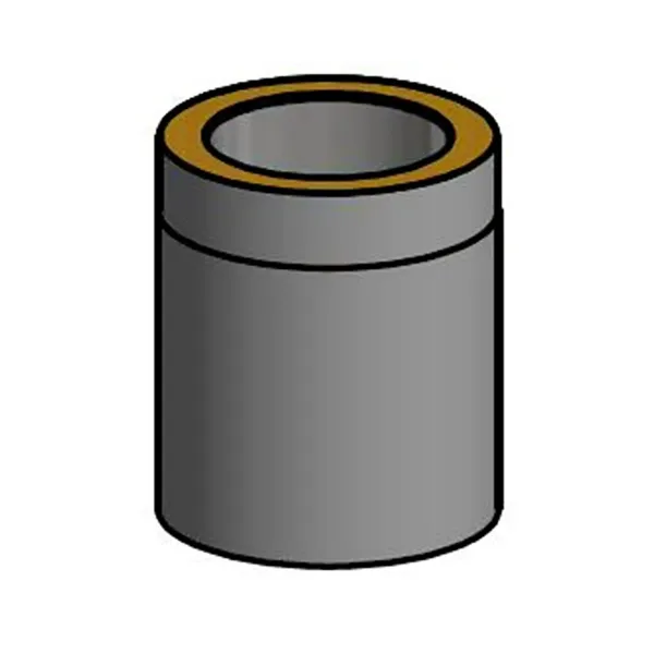 Isolert røykrør 25 cm Ø150mm svart