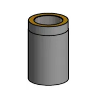 Isolert røykrør 33 cm Ø150mm svart