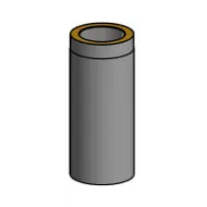 Isolert røykrør 50 cm Ø150mm svart