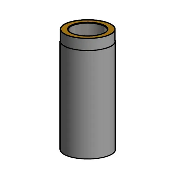Isolert røykrør 50 cm Ø150mm svart