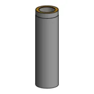 Isolert røykrør 75 cm Ø150mm svart