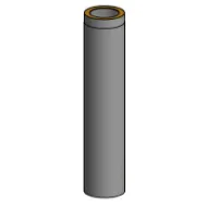 Isolert røykrør 100 cm Ø150mm svart