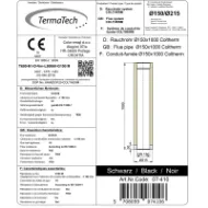 Isolert røykrør 100 cm Ø150mm svart