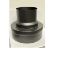 Isolert røykrør tilslutning mot ovn Ø130mm svart