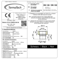 Isolert røykrør tilslutning mot ovn Ø130mm svart