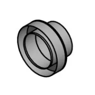 Isolert røykrør tilslutning mot innmuringsstuss Ø150mm svart