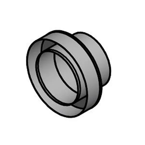 Isolert røykrør tilslutning mot innmuringsstuss Ø150mm svart