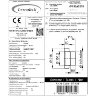 Isolert røykrør tilslutning mot innmuringsstuss Ø150mm svart