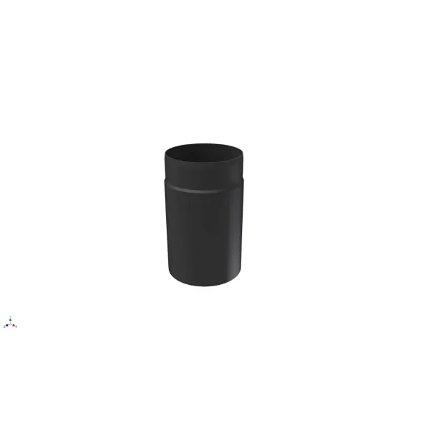 Røykrør rett 25 cm Ø150mm svart