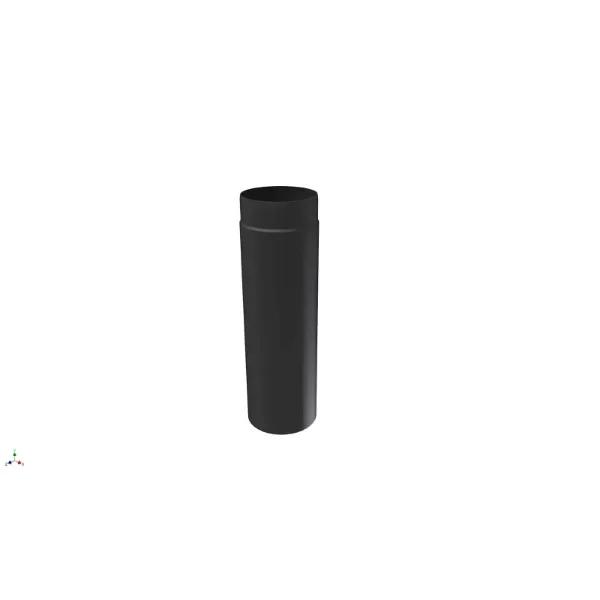 Røykrør rett 50 cm Ø150mm svart