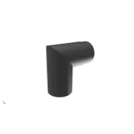 Røykrør bend 90°skarp 30x30 cm Ø150mm svart