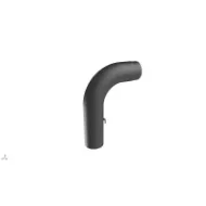 Røykrør bend 90° helbøyd 64,5x46 cm Ø150mm svart