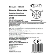 Pyntering for Ø150mm røykrør svart