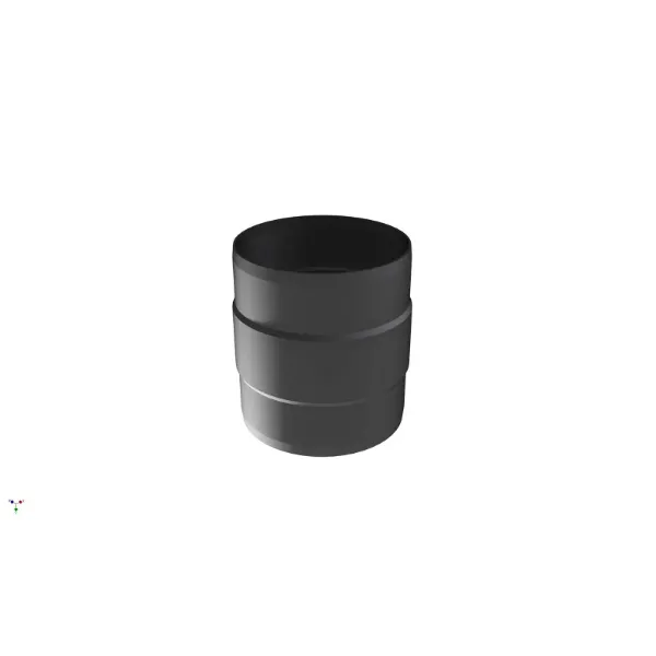 Røykrør skjøtestykke Ø150-Ø150 svart