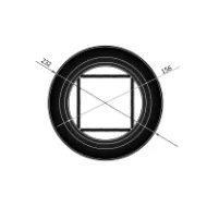 Pyntering for Ø150mm røykrør svart metallic
