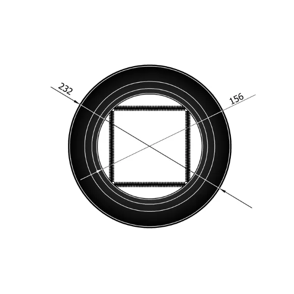 Pyntering for Ø150mm røykrør svart metallic