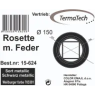 Pyntering for Ø150mm røykrør svart metallic