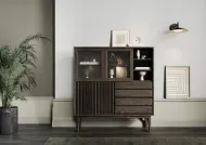 Casø Broholm Highboard med lamelldører 124x133x40 cm Røktoljet Eik