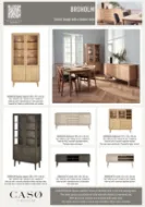 Casø Broholm Highboard med lamelldører 124x133x40 cm Røktoljet Eik