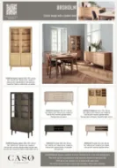 Casø Broholm XL TV-benk med lamelldører 160x55x35 cm Naturoljet Eik