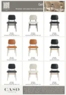 Casø Carl Spisestol Hvitoljet Eik med lyst stoff