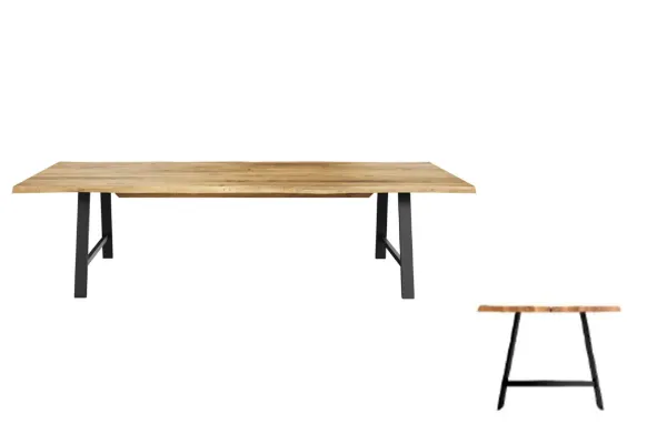 Casø Eydis Matbord 240x100x75 cm Naturoljet Eik med A-ben