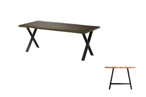 Casø Eydis Matbord 240x100x75 cm Røktoljet Eik med A-ben