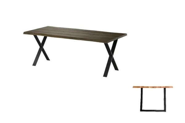 Casø Eydis Matbord 240x100x75 cm Røktoljet Eik med U-ben