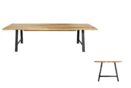 Casø Eydis Matbord 300x100x75 cm Naturoljet Eik med A-ben